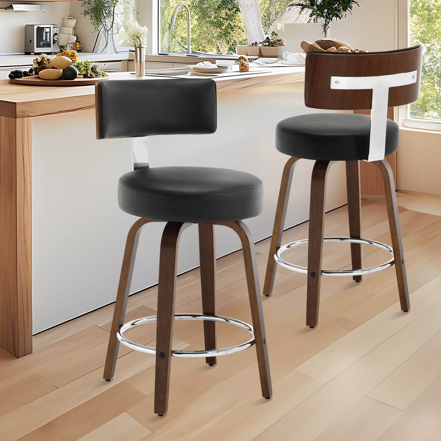 Bar stool with backrest