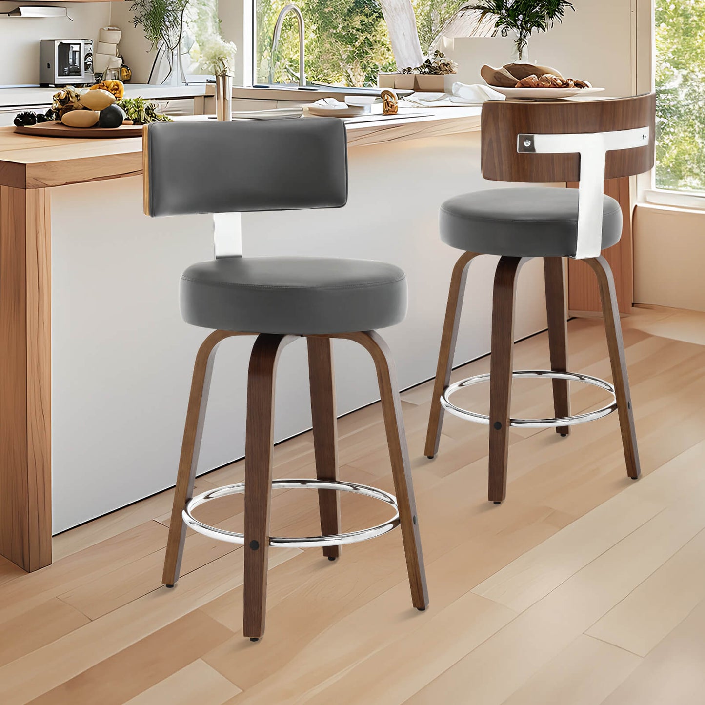 Bar stool with backrest