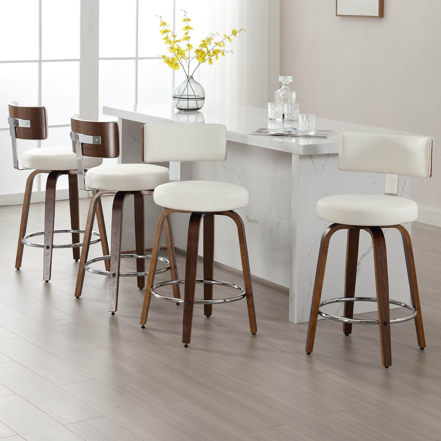 Bar stool with backrest