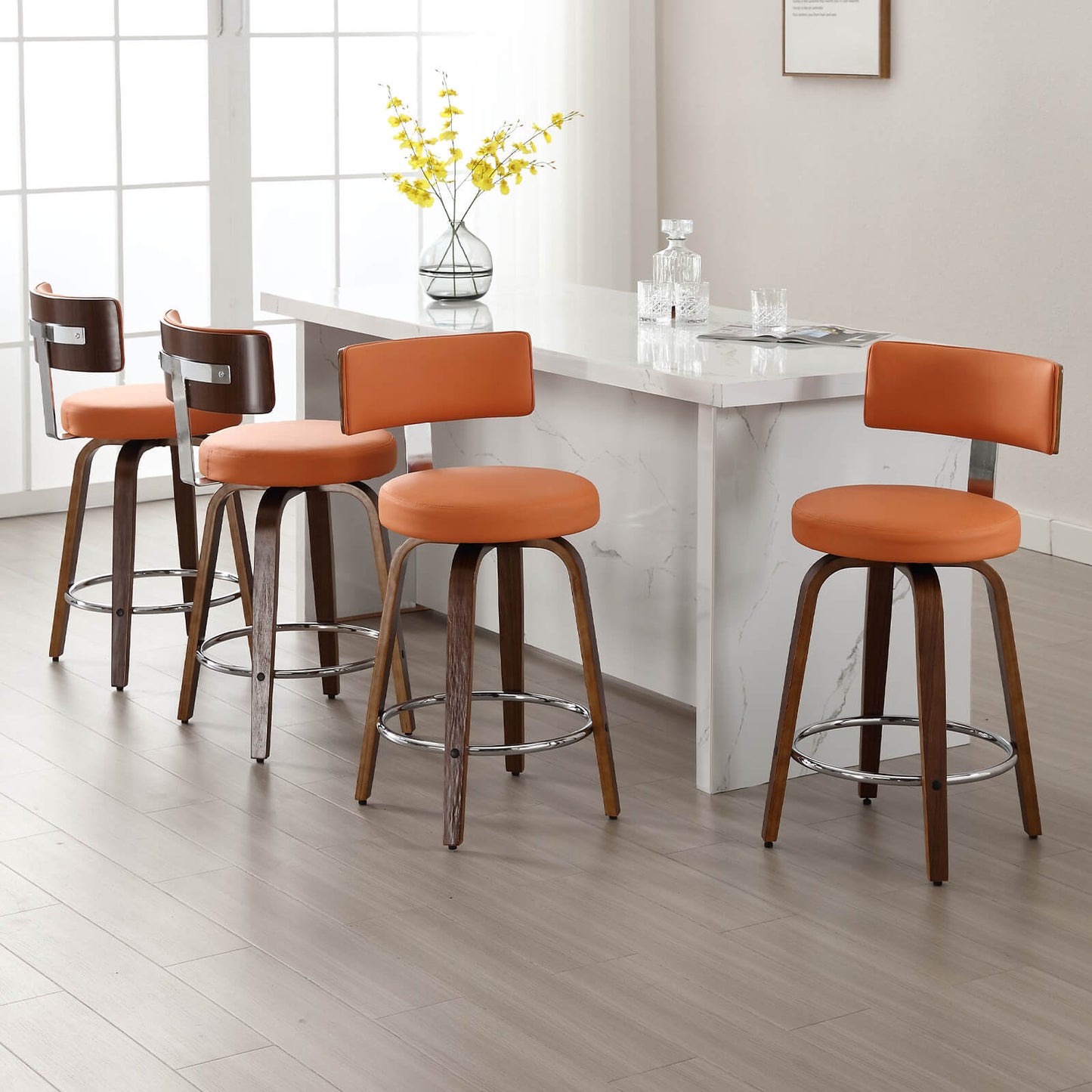 Bar stool with backrest