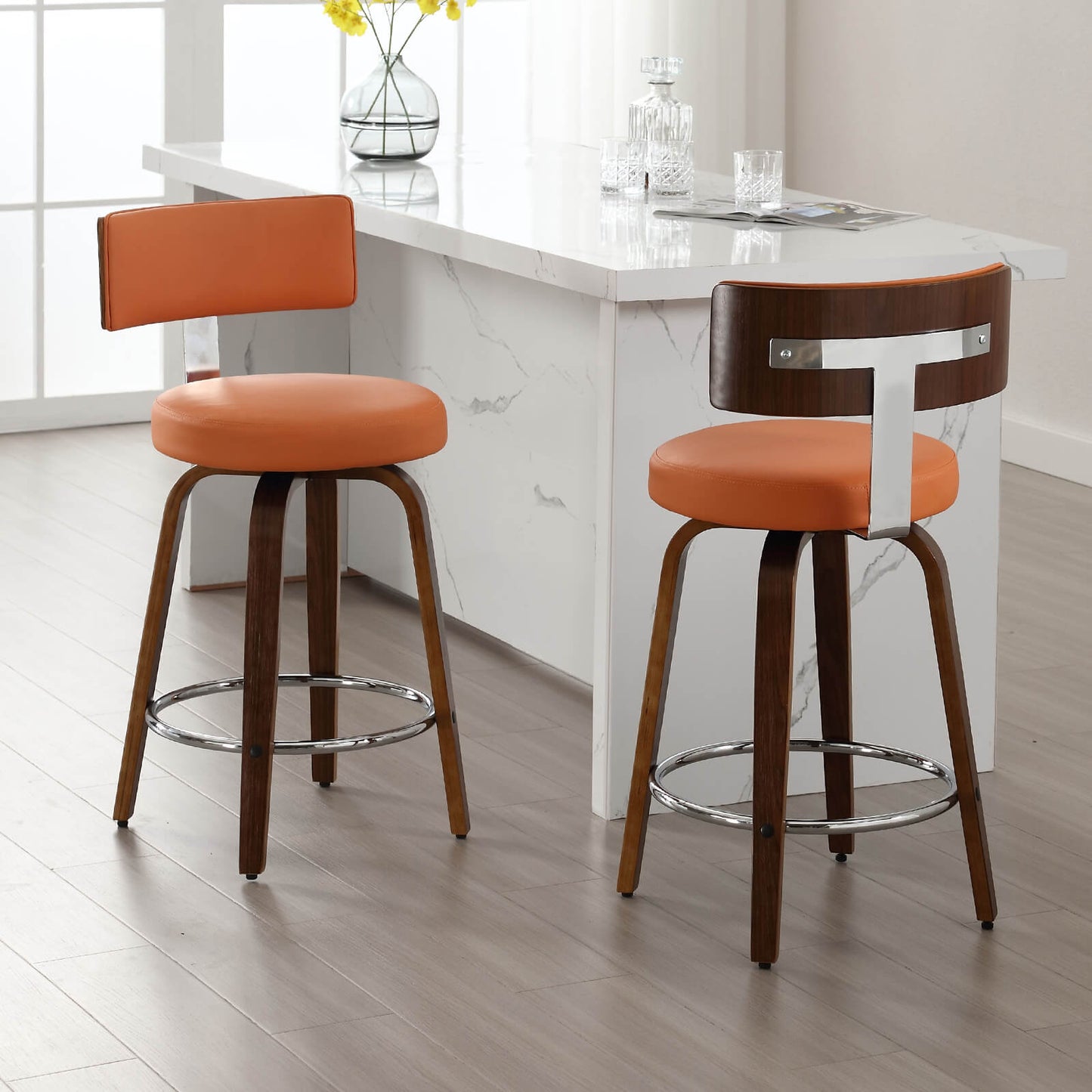 Bar stool with backrest