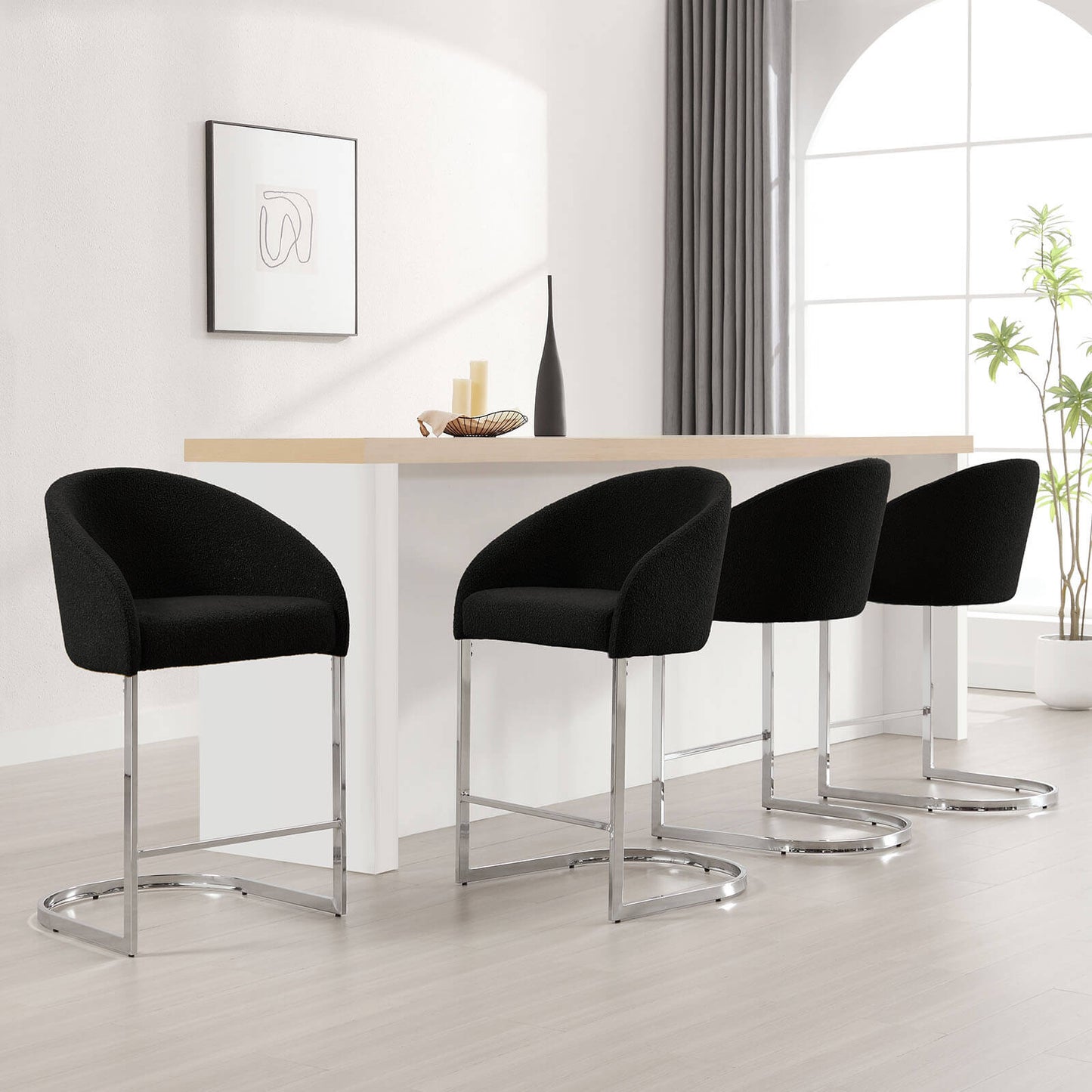 Bar stool with backrest