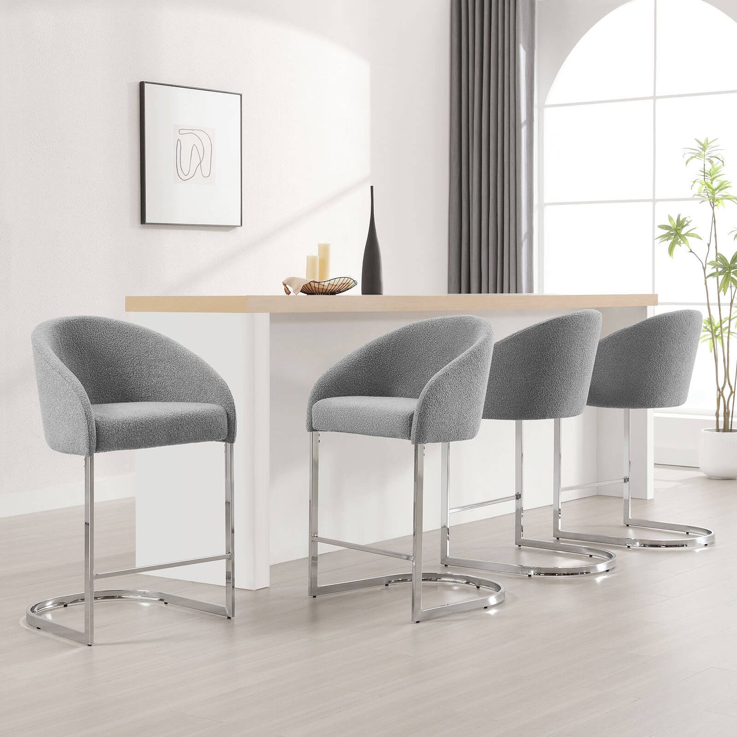 Bar stool with backrest