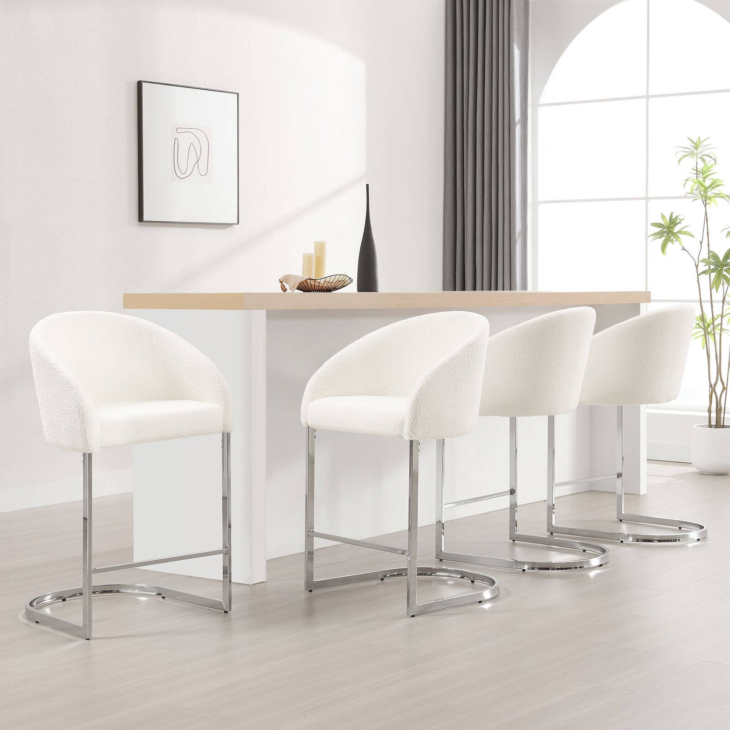 Bar stool with backrest