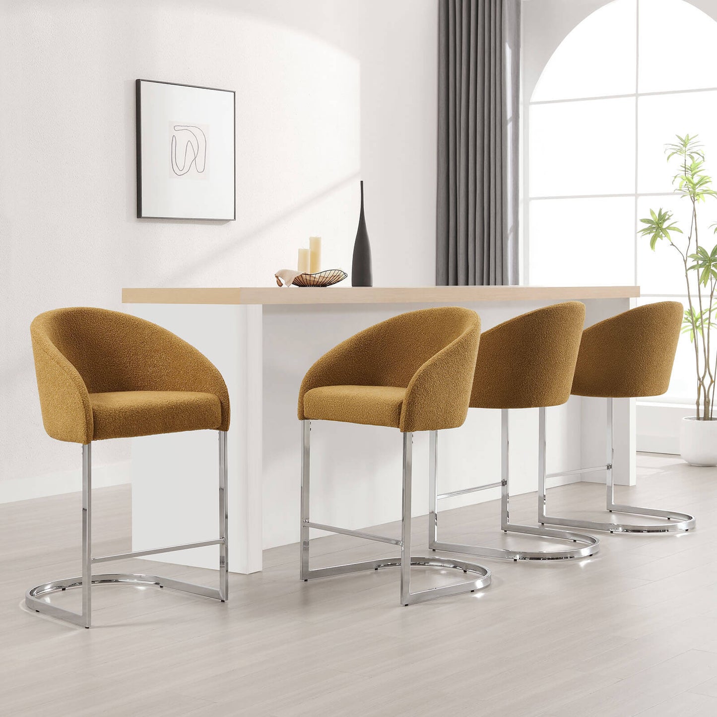 Bar stool with backrest