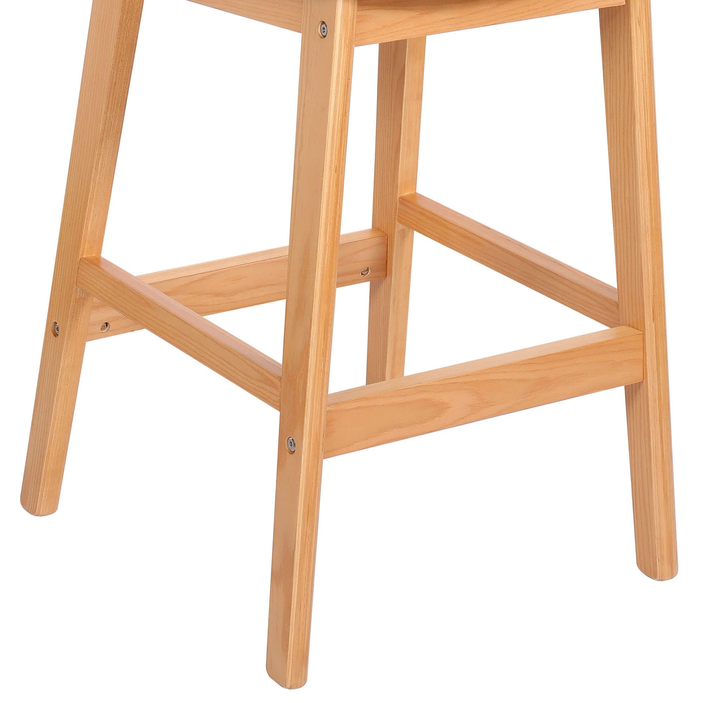 APPLEJACK Bar stool with backrest, 25 1/4", Beige-Wood/PU